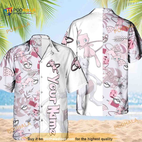 Personalized Name Pokemon Mewtwo Hawaiian Shirt