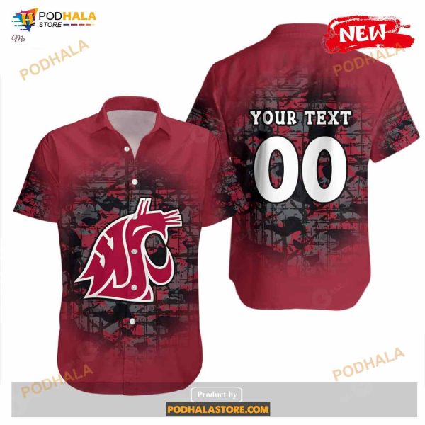 Personalized Washington State Cougars NCAA Camouflage Vintage Funny Hawaiian Shirt