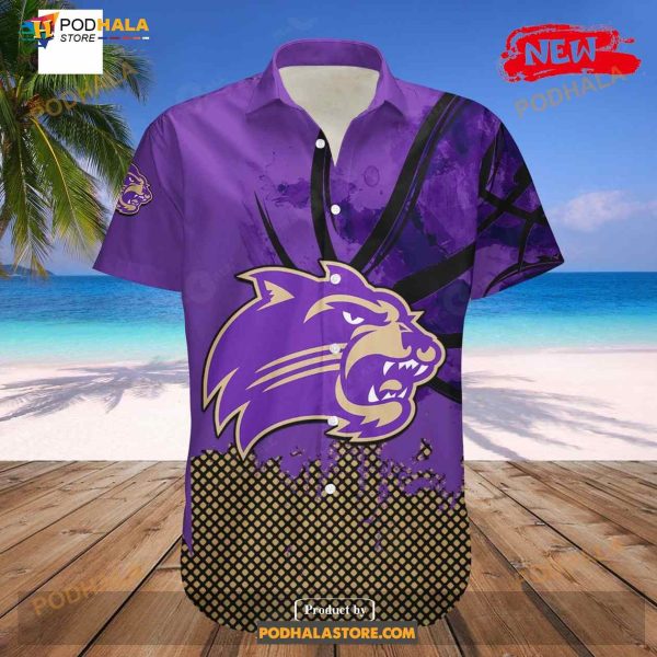 Personalized Western Carolina Catamounts NCAA Basketball Net Grunge Pattern Funny Hawaiian Shirt