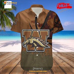 Personalized Western Michigan Broncos NCAA Basketball Net Grunge Pattern Funny Hawaiian Shirt