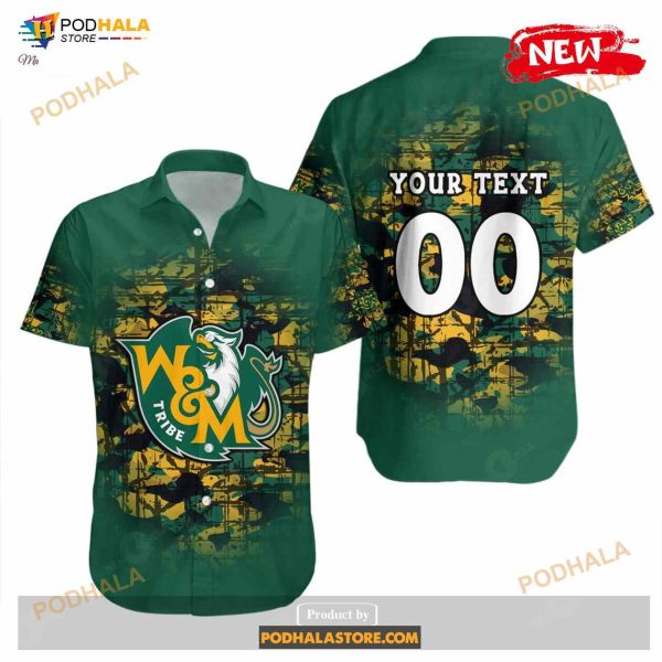 Personalized William and Mary Tribe NCAA Camouflage Vintage Funny Hawaiian Shirt