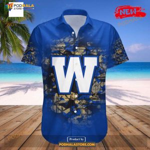 Personalized Winnipeg Blue Bombers NCAA Camouflage Vintage