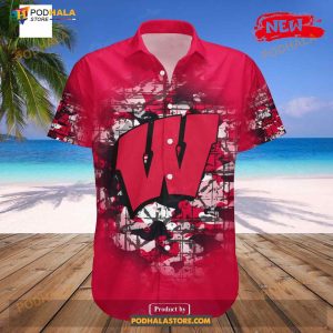 Personalized Wisconsin Badgers NCAA Camouflage Vintage Funny Hawaiian Shirt