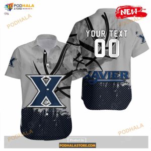 Personalized Xavier Musketeers NCAA Basketball Net Grunge Pattern Funny Hawaiian Shirt