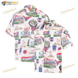 Philadelphia Phillies White Red Scenic 3D Funny Hawaiian Shirt