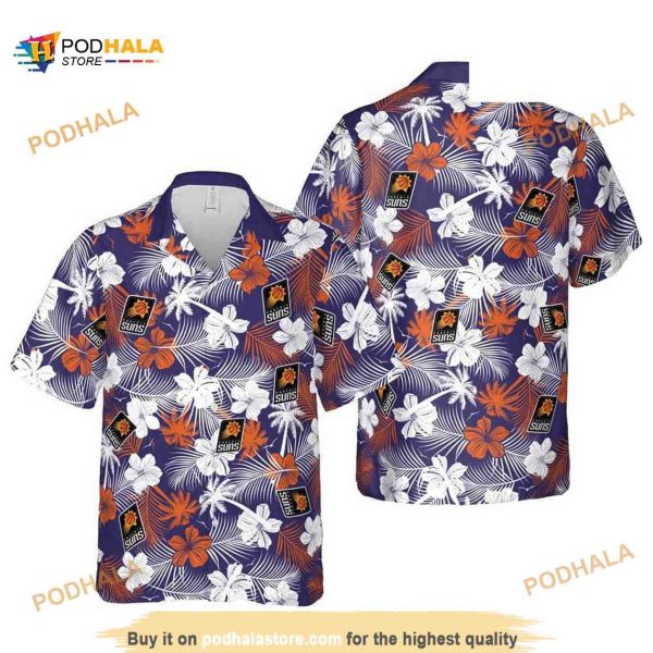 Phoenix Suns NBA Hawaiian Shirt Hibiscus Flower Gift For Beach Lovers