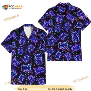 Pikachu Ghost Pokemon Hawaiian Shirt