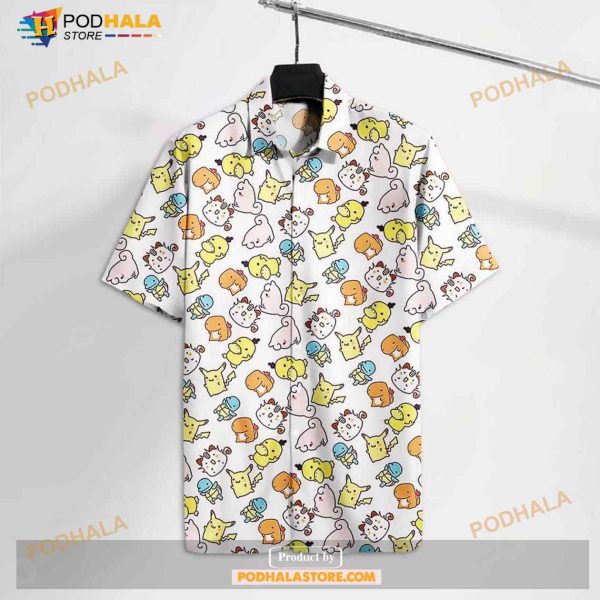 Pk Adorable Poke Pika Chibi Cute High Quality Funny Hawaiian Shirt