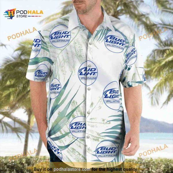 Platinum Bud Light Funny Hawaiian Shirt Gifts For Beer Drinkers