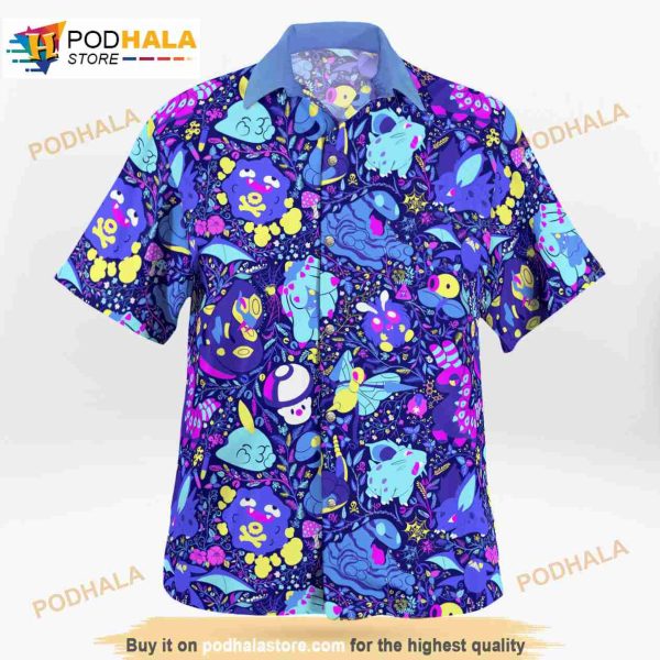 Poison Pokemon Beach New 3D Funny Hawaiian Shirt