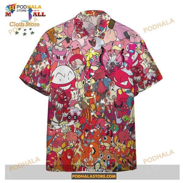 Pokemon All The Fire Pokemon Pokemon Aloha Funny Hawaiian Shirt