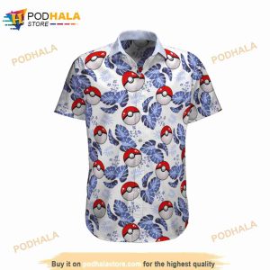 Pokemon Ball Tropical Beach 3D Funny Hawaiian Shirt