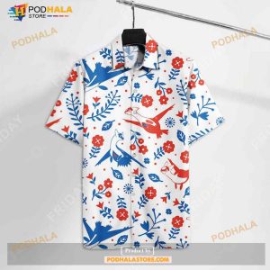 Pokemon Latias Latios Pokemon White Aloha Funny Hawaiian Shirt