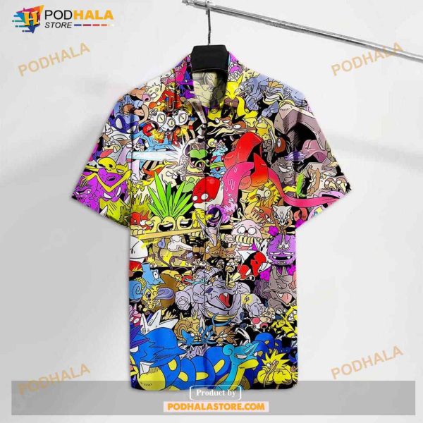 Pokemon Pkm Funny Fighting 2023 Funny Hawaiian Shirt