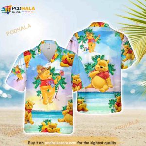 Pool Bear Surfing Funny Hawaiian Shirt