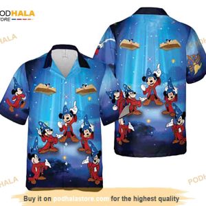 Prochoice Funny Hawaiian Shirt For Men Sorcerer Mickey