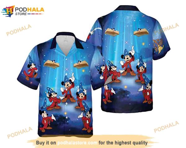 Prochoice Funny Hawaiian Shirt For Men Sorcerer Mickey