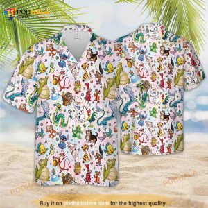 Retro Disney Characters Funny Hawaiian Shirt For Disney Lovers