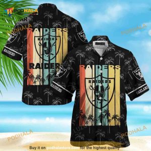 Retro NFL Las Vegas Raiders Funny Hawaiian Shirt Beach Gift For Him