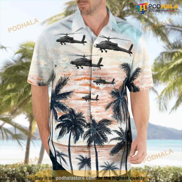 Rnlaf Koninklijke Luchtmacht Boeing Ah-64d Apache Longbow Hawaiian Shirt Outfit