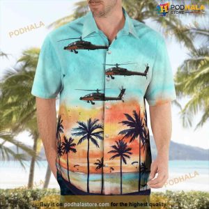 Royal Netherlands Air Force Boeing Ah-64 Apache Hawaiian Shirt Outfit