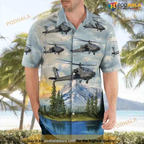 Royal Netherlands Air Force Boeing Ah-64d Apache Longbow Hawaiian Shirt Man