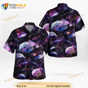 ST Starships Star Trek 3D Funny Hawaiian Shirt