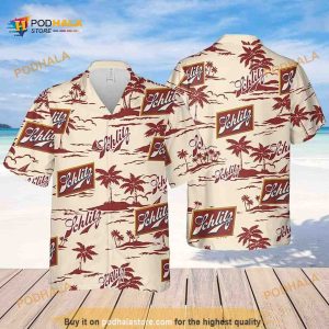 Schlitz Beer Beach Pattern Funny Hawaiian Shirt