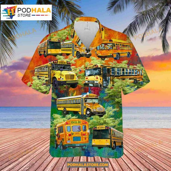 School Bus Driver Summer Hawaiian Shirt