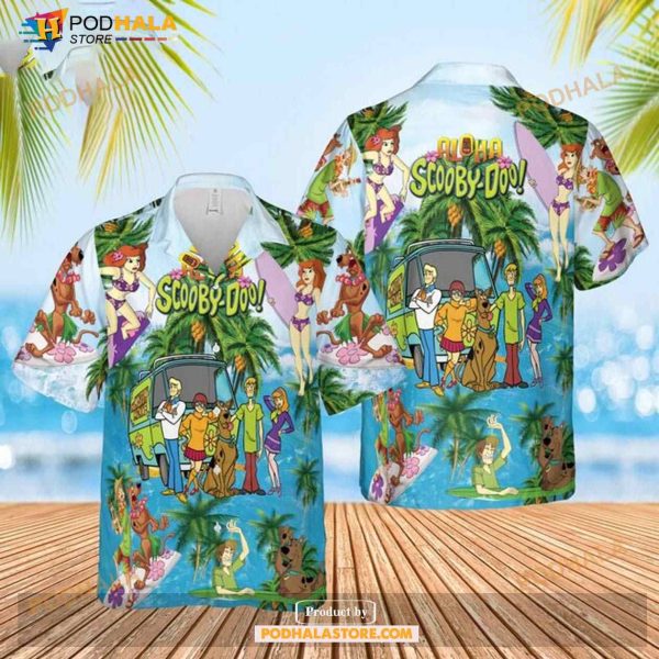 Scooby-Doo Aloha Scooby-Doo On Vacation Funny Hawaiian Shirt