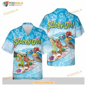 Scooby-Doo Surfing Monster Funny Hawaiian Shirt