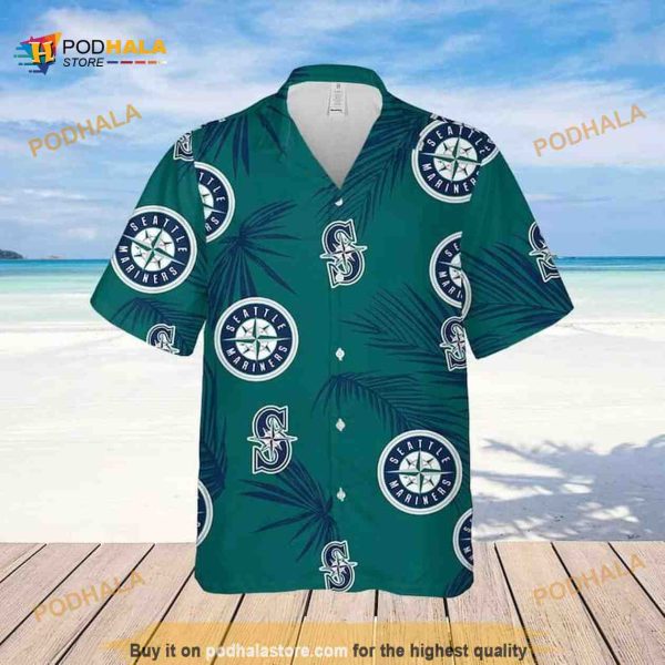 Seattle Mariners MLB Hawaiian Shirt Palm Leaves Pattern Beach Lovers Gift