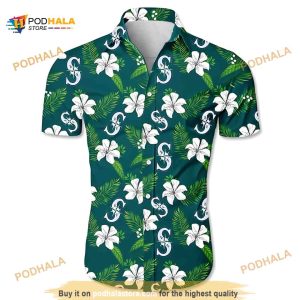 Seattle Mariners MLB Hawaiian Shirt Tropical Flower Pattern Practical Beach Gift