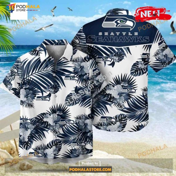 Seattle Seahawks NFL Palm Leaves Hot Summer Collection Funny 3D NFL Hawaiian Shirt