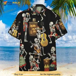 Skeleton Dancing Hawaiian Shirt