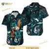 Skull And Hibiscus Flower NFL Philadelphia Eagles Funny Hawaiian Shirt