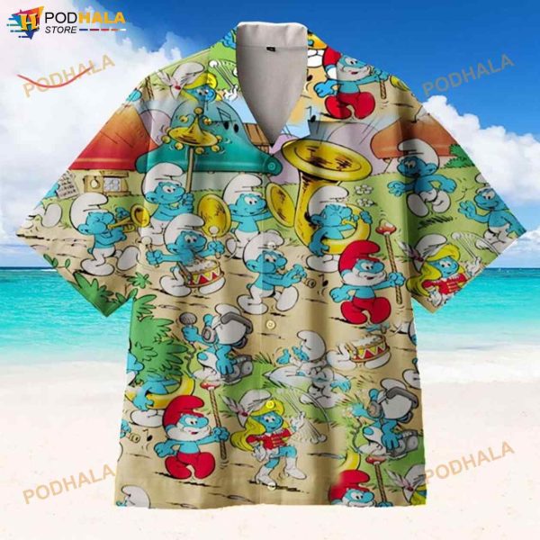 Smurf Baby 3D Funny Hawaiian Shirt