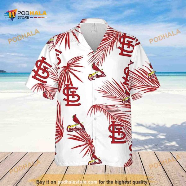 St. Louis Cardinals Funny Hawaiian Shirt Palm Leaves Pattern All Over Print