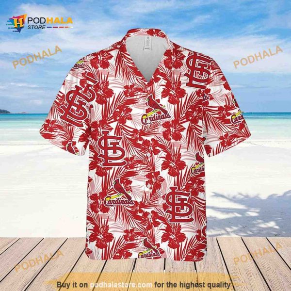 St. Louis Cardinals Funny Hawaiian Shirt Tropical Flower Pattern Beach Gift For Friend