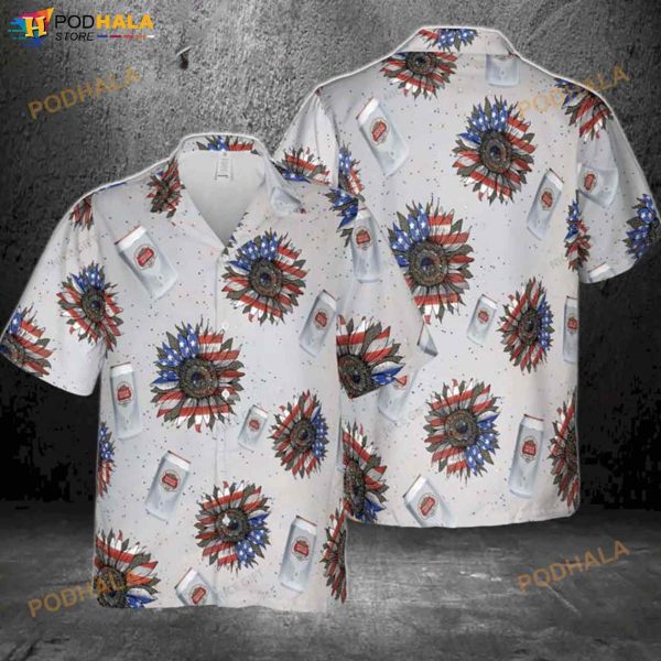 Stella Artois SuNFLowered 4th Of July 3D Funny Hawaiian Shirt