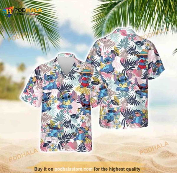 Stich Tropical Hawaiian Hot Summer Shirt