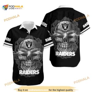 Sugar Skull NFL Las Vegas Raiders Funny Hawaiian Shirt Football Gift For Players