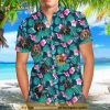 Summer Aloha Dachshund Funny Hawaiian Shirt Palm Leaves Pattern