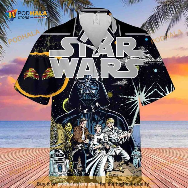 Summer Aloha Darth Vader Funny Hawaiian Shirts Beach Gift For Star Wars Fans