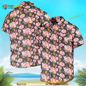 Summer Aloha MLB San Diego Padres Hawaiian Shirt Flower Pattern Beach Gift