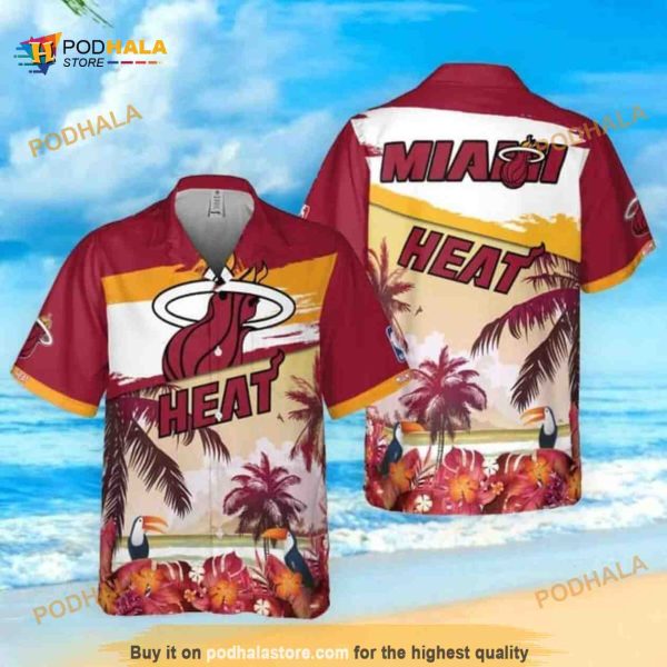 Summer Aloha Miami Heat Funny Hawaiian Shirt Beach Pattern Gift For NBA Fans