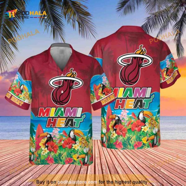 Summer Aloha NBA Miami Heat Hawaiian Shirt Gift For Beach Lovers