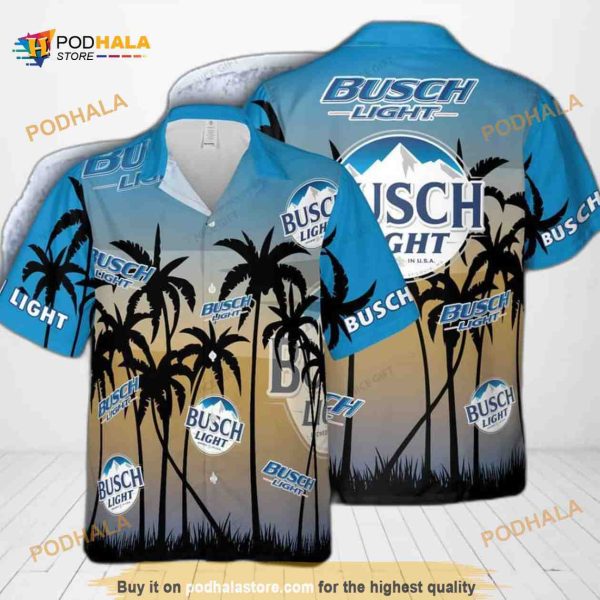 Summer Vibes Busch Light Beer Funny Hawaiian Shirt