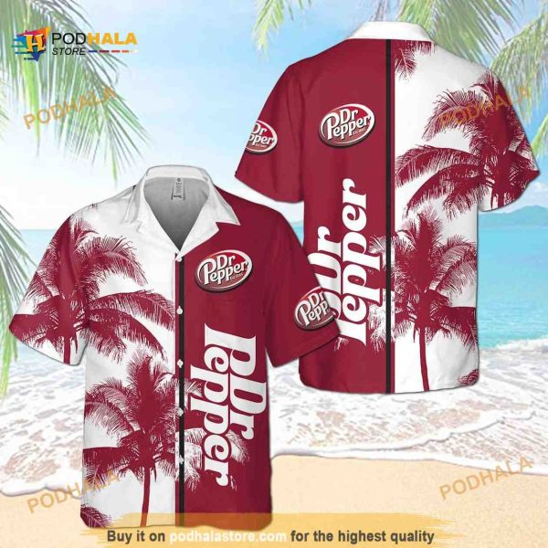 Summer Vibes Dr Pepper Funny Hawaiian Shirt Beer Gift For Beach Lovers