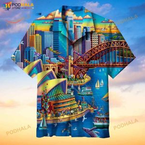 Sydney Opera House 3D Funny Hawaiian Shirt